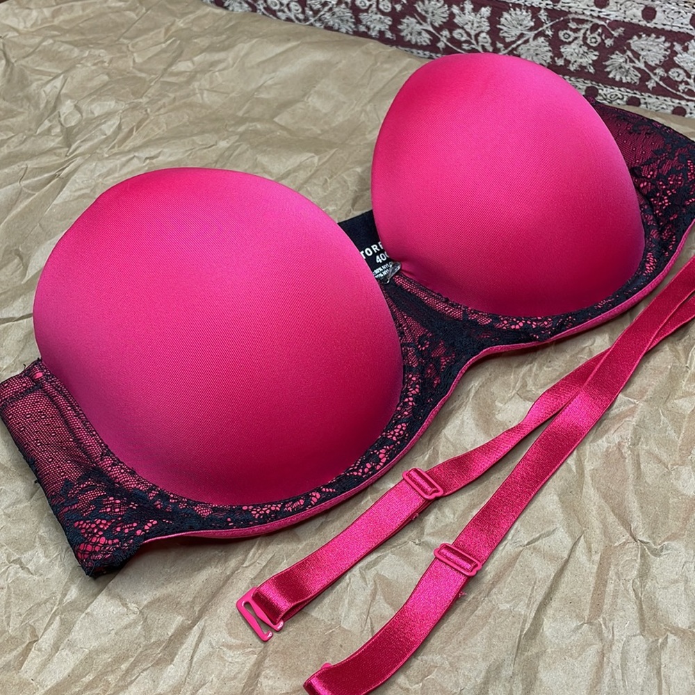 Torrid Push-up Bra - Plus Size 40C - Hot Pink & Black